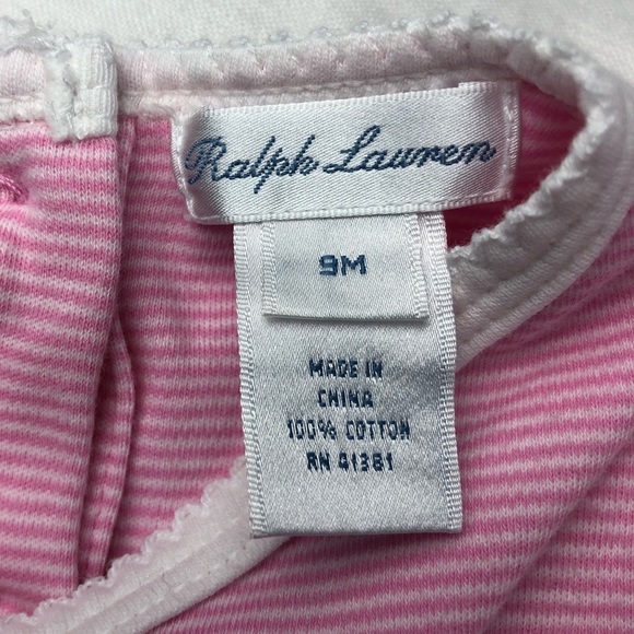 Ralph Lauren Pink Striped Dress & Matching Bloomer - Picture 6 of 10